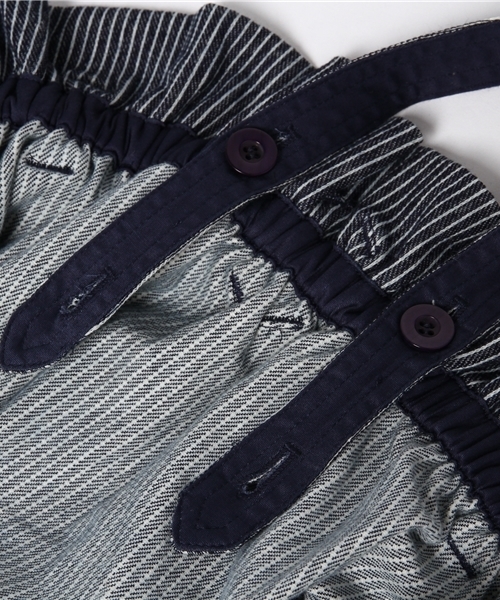 SweetMommy（スウィートマミー）の「【ZOZO限定】サスペンダー付き 2WAYロングデニムスカート（マタニティウェア/グッズ・レディース・カーキ/ネイビー/ストライプ/ダークネイビー・FREE）」の7枚目の写真