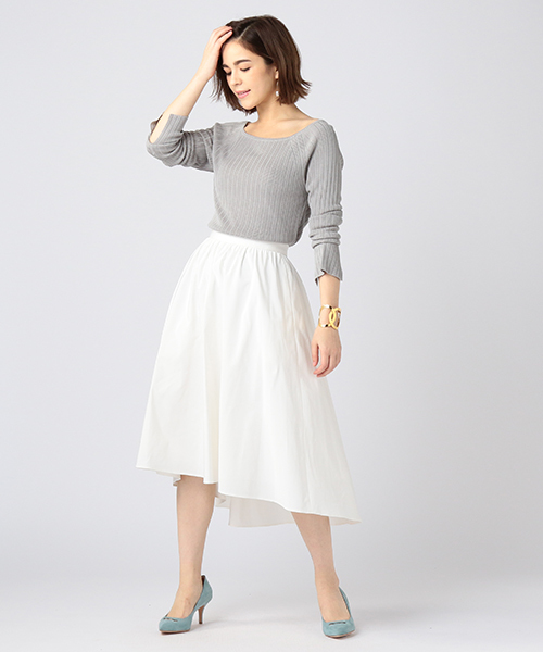 ESTNATION（エストネーション）の「ESTNATION フレアースカート（スカート・レディース・ピンク/イエロー/オフホワイト/ライトブルー・36/38）」の13枚目の写真