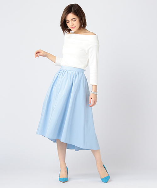 ESTNATION（エストネーション）の「ESTNATION フレアースカート（スカート・レディース・ピンク/イエロー/オフホワイト/ライトブルー・36/38）」の19枚目の写真