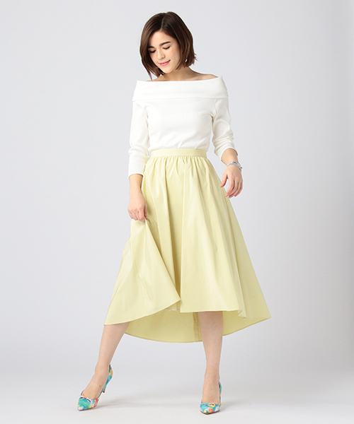 ESTNATION（エストネーション）の「ESTNATION フレアースカート（スカート・レディース・ピンク/イエロー/オフホワイト/ライトブルー・36/38）」の16枚目の写真