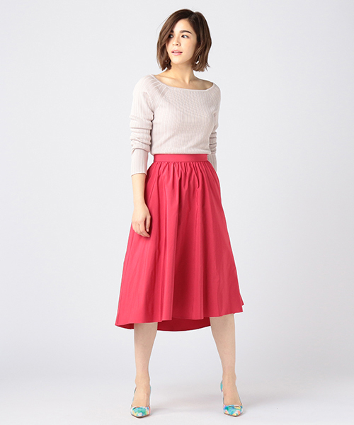 ESTNATION（エストネーション）の「ESTNATION フレアースカート（スカート・レディース・ピンク/イエロー/オフホワイト/ライトブルー・36/38）」の14枚目の写真