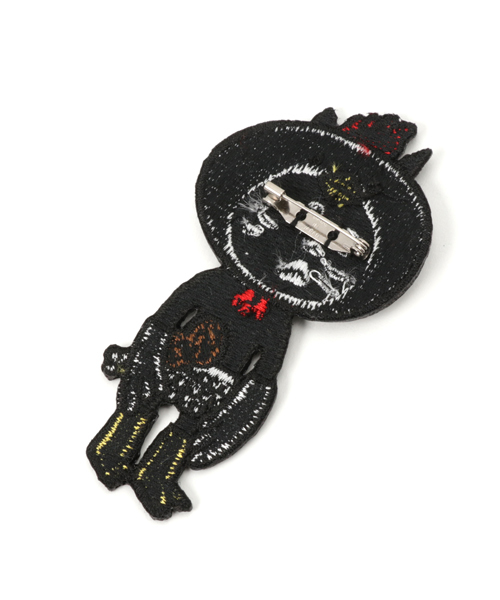 にゃー（ニャー）の「S (L)とりにゃーワッペン（ネックレス・レディース・ブラック・フリー）」の2枚目の写真