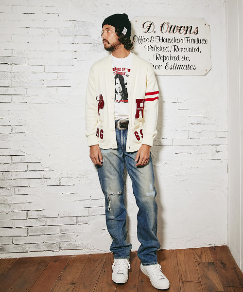 HYSTERIC GLAMOUR（ヒステリックグラマー）の「HYS RECORDS pt T-SH（Tシャツ/カットソー・メンズ・ネイビー/ホワイト/ブラック・MEDIUM/LARGE/SMALL/X-SMALL）」の7枚目の写真