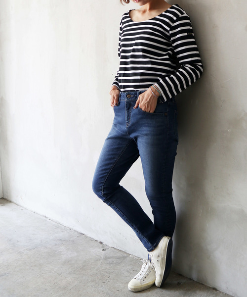 fireservice(ファイヤーサービス)の「【Fire Service / ファイヤーサービス】 ルーズフィットスキニーデニム MID USED(デニムパンツ・レディース・インディゴブルー・24/25/23/26)」の16枚目の写真