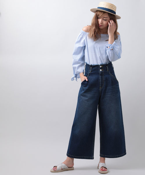 Denime（ドゥニーム）の「袖リボンオフショルブラウス（シャツ/ブラウス・レディース・ブルー系その他4/イエロー系その他5/カーキ/ホワイト・FREE）」の19枚目の写真