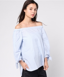 Denime | 袖リボンオフショルブラウス(シャツ/ブラウス)