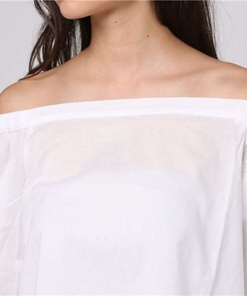Denime（ドゥニーム）の「袖リボンオフショルブラウス（シャツ/ブラウス・レディース・ブルー系その他4/イエロー系その他5/カーキ/ホワイト・FREE）」の10枚目の写真