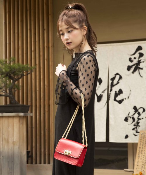 PLAIN CLOTHING（プレーンクロージング）の「チェーンミニショルダーバッグ【PLAIN CLOTHING】（ショルダーバッグ・レディース・グリーン/ホワイト/レッド/ブラック/グレー・FREE）」の14枚目の写真