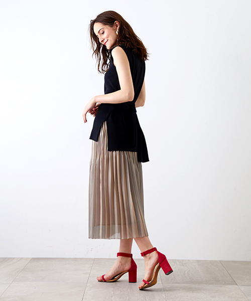 UNITED TOKYO(ユナイテッドトウキョウ)の「バックリボンノースリーブニット(ニット/セーター・レディース・ブラック/ブルー/オフホワイト/ピンク・1)」の21枚目の写真