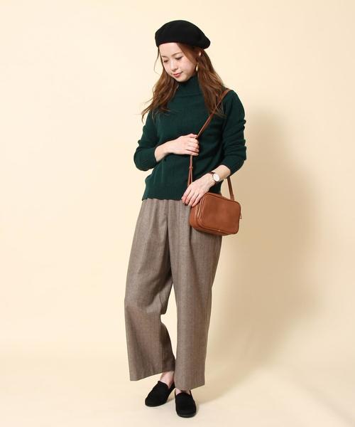 coen（コーエン）の「【新色追加・手洗いできる】ラムウールタートルネックニット（ニット/セーター・レディース・ホワイト/グレー/ダークグリーン/ネイビー/オフホワイト/イエロー/ピンク・FREE）」の14枚目の写真