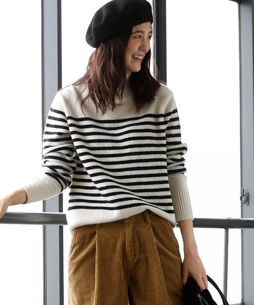 coen（コーエン）の「【新色追加・手洗いできる】ラムウールタートルネックニット（ニット/セーター・レディース・ホワイト/グレー/ダークグリーン/ネイビー/オフホワイト/イエロー/ピンク・FREE）」の9枚目の写真