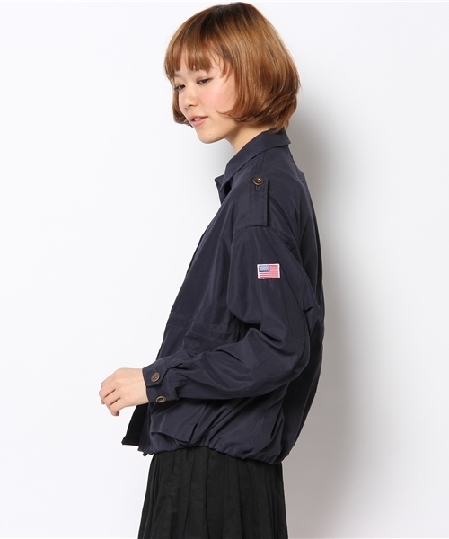 Khaju（カージュ）の「★★Khaju:ミリタリードルマンブルゾン（ブルゾン・レディース・カーキ/ネイビー・ONE SIZE）」の3枚目の写真