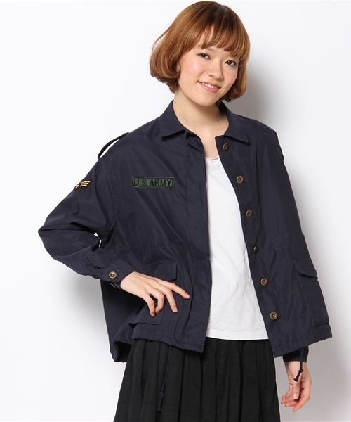 Khaju（カージュ）の「★★Khaju:ミリタリードルマンブルゾン（ブルゾン・レディース・カーキ/ネイビー・ONE SIZE）」の5枚目の写真