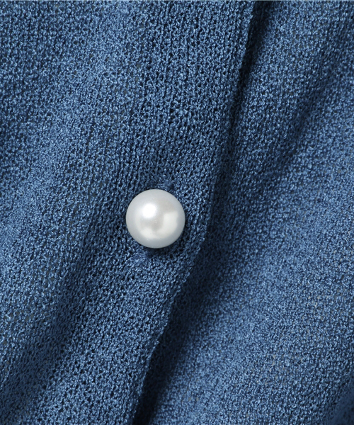 POU DOU DOU(プードゥドゥ)の「シフォンリボン付きドルマンカーディガン(カーディガン/ボレロ・レディース・レッド/ブルー/ベージュ・3)」の10枚目の写真