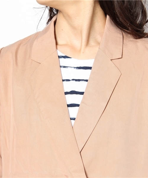 Kastane（カスタネ）の「テンセルJK（テーラードジャケット・レディース・オリーブ/ピンク/ベージュ/チャコールグレー・FREE）」の8枚目の写真