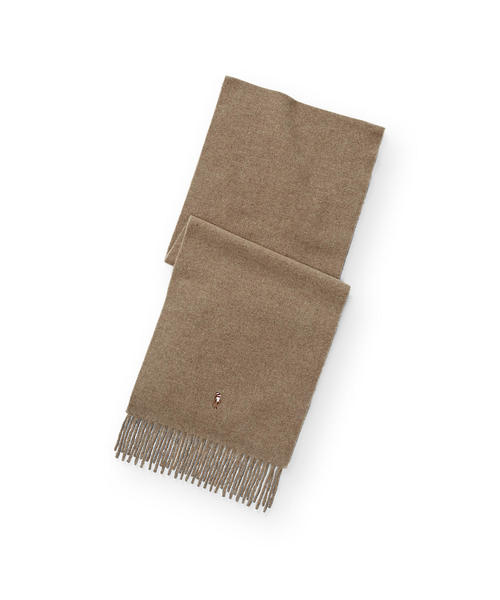 POLO RALPH LAUREN（ポロ ラルフ ローレン）の「ヴァージン ウール スカーフ（マフラー・メンズ・ブルー系9/ネイビー/カーキ・ONE SIZE）」の5枚目の写真