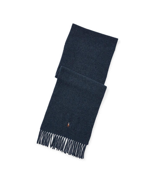 POLO RALPH LAUREN（ポロ ラルフ ローレン）の「ヴァージン ウール スカーフ（マフラー・メンズ・ブルー系9/ネイビー/カーキ・ONE SIZE）」の8枚目の写真