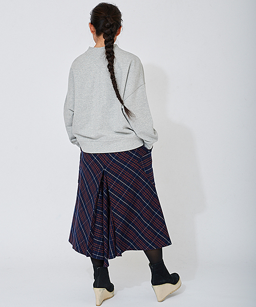 mercibeaucoup,（メルシーボークー）の「Ｂ：ポケオシウラケ（Tシャツ/カットソー・レディース・グレー/オフホワイト/ネイビー・01）」の6枚目の写真