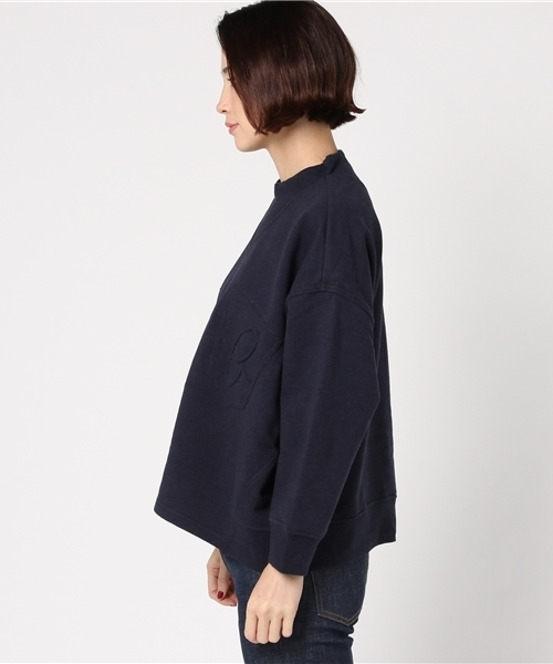 mercibeaucoup,（メルシーボークー）の「Ｂ：ポケオシウラケ（Tシャツ/カットソー・レディース・グレー/オフホワイト/ネイビー・01）」の9枚目の写真