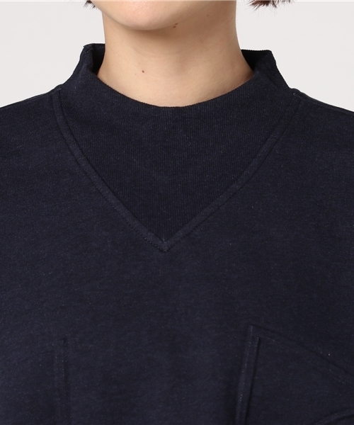 mercibeaucoup,（メルシーボークー）の「Ｂ：ポケオシウラケ（Tシャツ/カットソー・レディース・グレー/オフホワイト/ネイビー・01）」の11枚目の写真