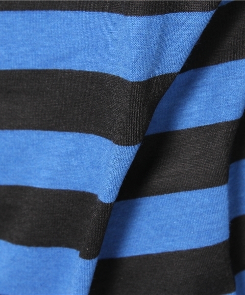 603（ロクマルサン）の「603 ＵネックボーダーＴシャツ（Tシャツ/カットソー・メンズ・ブラック/グレー/ブルー・40）」の4枚目の写真