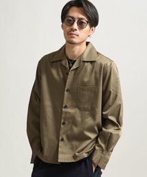 T/Cブロード長袖オープンカラーシャツ【開襟シャツ】