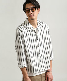 T/Cブロード長袖オープンカラーシャツ【開襟シャツ】