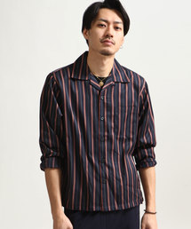 T/Cブロード長袖オープンカラーシャツ【開襟シャツ】