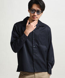 T/Cブロード長袖オープンカラーシャツ【開襟シャツ】