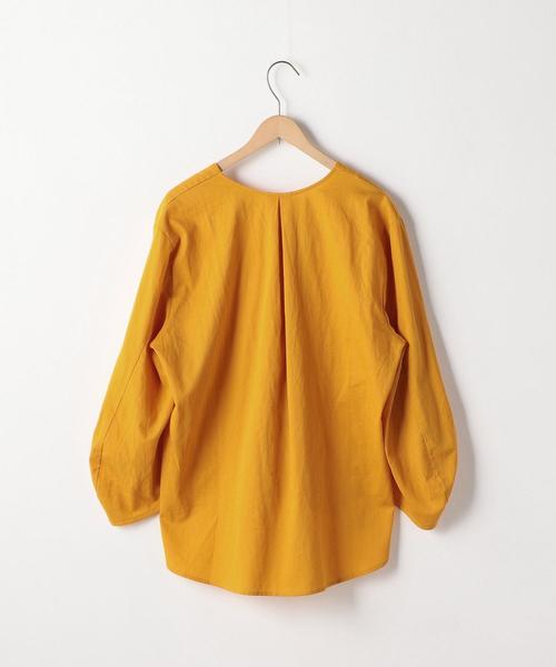 coen（コーエン）の「コットンピケパフスリーブブラウス（シャツ/ブラウス・レディース・ホワイト/ネイビー/マスタード/レッド・FREE）」の18枚目の写真