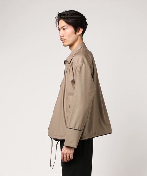 SUPERTHANKS（スーパーサンクス）の「SUPERTHANKS / スーパーサンクス PIPING JACKET（ブルゾン・メンズ・グレー/ベージュ・LARGE/MEDIUM/SMALL）」の3枚目の写真