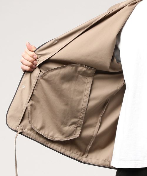 SUPERTHANKS（スーパーサンクス）の「SUPERTHANKS / スーパーサンクス PIPING JACKET（ブルゾン・メンズ・グレー/ベージュ・LARGE/MEDIUM/SMALL）」の4枚目の写真