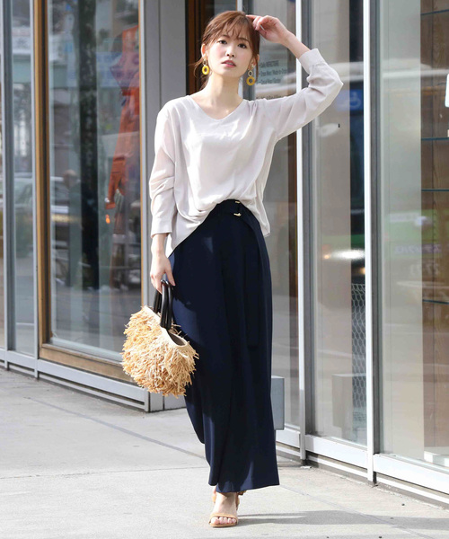 un dix cors（アンディコール）の「【カラーバリエーション☆】ライトベネフロントタックブラウス（シャツ/ブラウス・レディース・ホワイト/イエロー/ラベンダー/ライトグレー/モスグリーン・ﾌﾘ-）」の11枚目の写真