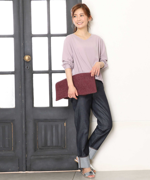 un dix cors（アンディコール）の「【カラーバリエーション☆】ライトベネフロントタックブラウス（シャツ/ブラウス・レディース・ホワイト/イエロー/ラベンダー/ライトグレー/モスグリーン・ﾌﾘ-）」の19枚目の写真