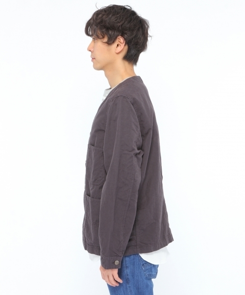 LAKOLE（ラコレ）の「コットンリネンオックスノーカラーブルゾン / LAKOLE（ブルゾン・メンズ・ブラック/ベージュ/オリーブ・MEDIUM/LARGE）」の9枚目の写真