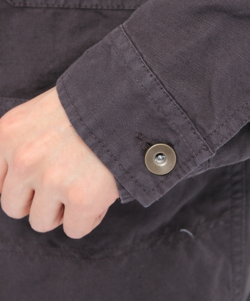 LAKOLE（ラコレ）の「コットンリネンオックスノーカラーブルゾン / LAKOLE（ブルゾン・メンズ・ブラック/ベージュ/オリーブ・MEDIUM/LARGE）」の13枚目の写真