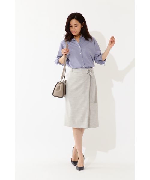 22 OCTOBRE（ヴァンドゥ－オクトーブル）の「麻調サマーセットアップスカート（スカート・レディース・ブルー/グレー・36/38/40）」の13枚目の写真