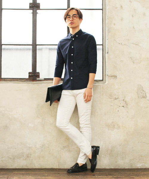 THE CASUAL（カジュアル）の「ストレッチオックスフォード7分袖シャツ（シャツ/ブラウス・メンズ・ストライプ/ホワイト系その他/ピンク/ネイビー/ワイン/グレー/ホワイト/グレー系その他/その他/サックスブルー/チェック・L/XL/M/S）」の17枚目の写真