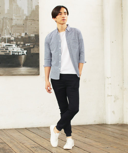 THE CASUAL（カジュアル）の「ストレッチオックスフォード7分袖シャツ（シャツ/ブラウス・メンズ・ストライプ/ホワイト系その他/ピンク/ネイビー/ワイン/グレー/ホワイト/グレー系その他/その他/サックスブルー/チェック・L/XL/M/S）」の19枚目の写真