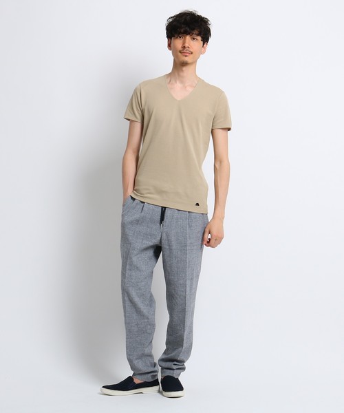 TAKEO KIKUCHI（タケオキクチ）の「汗染み防止インナーシャツ[ メンズ 吸水速乾]（Tシャツ/カットソー・メンズ・ホワイト/ベージュ/グレー・02/03/04）」の13枚目の写真