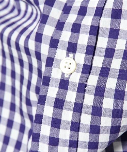 green label relaxing（グリーンレーベルリラクシング）の「GGM/CHK SBD S/Sシャツ（シャツ/ブラウス・メンズ・ブラック/ベージュ/ライラック・SMALL/MEDIUM/LARGE/X-LARGE）」の10枚目の写真