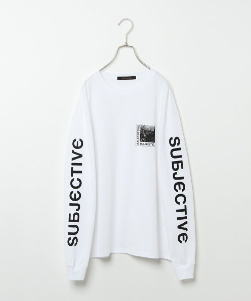 VENCEEXCHANGE(ヴァンスエクスチェンジ)の「袖ロゴロンTシャツ(Tシャツ/カットソー・メンズ・ホワイト/ブラック/ボルドー・M/L)」の2枚目の写真