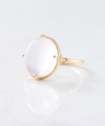 NOIR DE POUPEE | K10 ホワイトムーンストーン オーバル リング(リング)