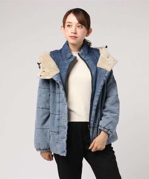 45rpm リバーシブル インディゴ ボアジャケット 美品 1サイズ ゴレアドール公式】goleador Light Sweat / Mixボア ノーカラー ZIP