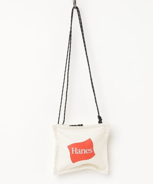 HANES(ヘインズ)の「【Hanes / ヘインズ】 スクエア サコッシュ(ショルダーバッグ・メンズ・ホワイト/ブラック/ベージュ・FREE)」の1枚目の写真