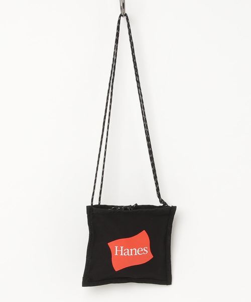 HANES(ヘインズ)の「【Hanes / ヘインズ】 スクエア サコッシュ(ショルダーバッグ・メンズ・ホワイト/ブラック/ベージュ・FREE)」の2枚目の写真