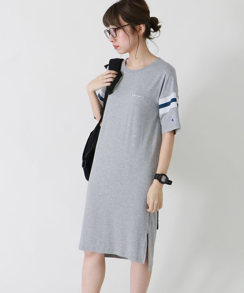 Champion(チャンピオン)の「【Champion】スリットワンピース(ワンピース・レディース・ホワイト/チャコールグレー/ネイビー・M)」の7枚目の写真