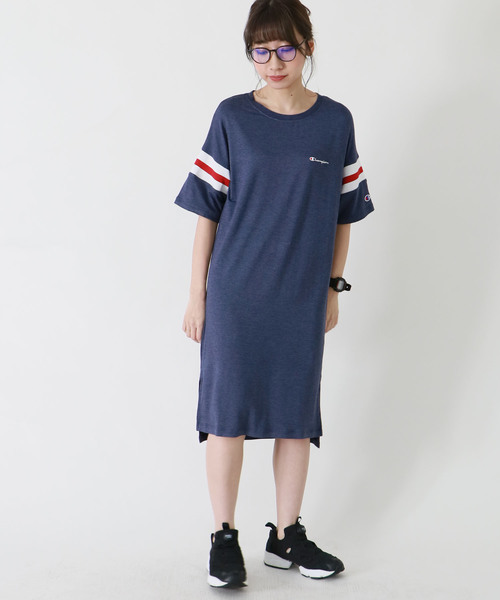 Champion(チャンピオン)の「【Champion】スリットワンピース(ワンピース・レディース・ホワイト/チャコールグレー/ネイビー・M)」の11枚目の写真