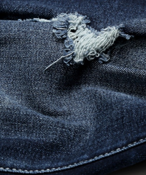 LUXSTYLE（ラグスタイル）の「ハードダメージ加工カットオフアンクルデニムスキニーパンツ（デニムパンツ・メンズ・ブルー系その他/インディゴブルー/ブルー/グレー/ブラック/ホワイト・L/XL/M/S）」の7枚目の写真