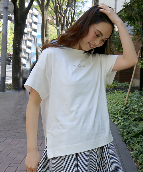 n'ee-ne（ネーネ）の「ロゴTシャツ（Tシャツ/カットソー・レディース・ブラック系その他2/ブラック系その他/ホワイト系その他2/ホワイト系その他・M）」の3枚目の写真